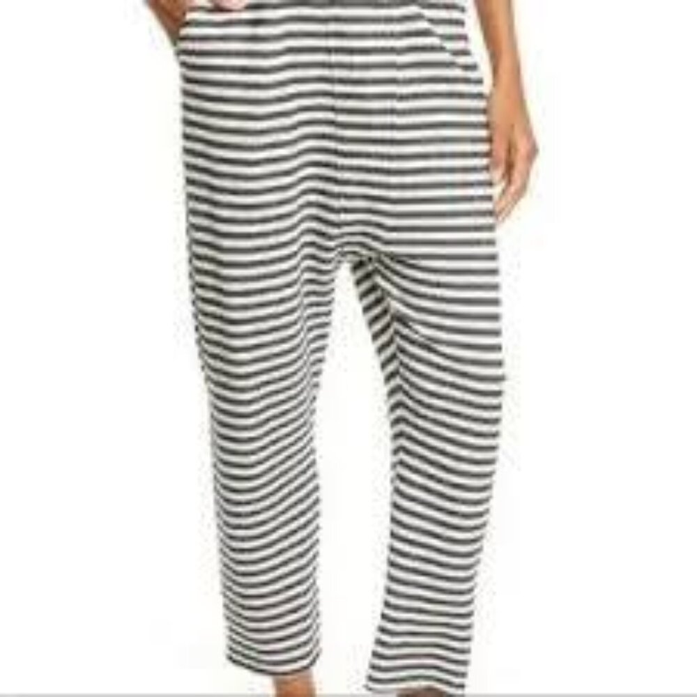 The Great. Pajama sweatpants in stocking stripe. Size 0. Excellent Used Cond.